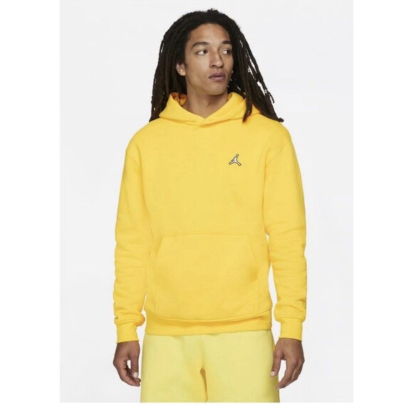 Jordan Mens Fleece Pullover Hoodie Yellow XXL - Picture 5 of 5